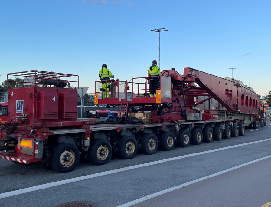 Spesialtransport inn til Sogn transformatorstasjon