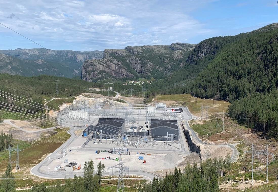 The NordLink converter site on Ertsmyra in Sirdal municipality. 
